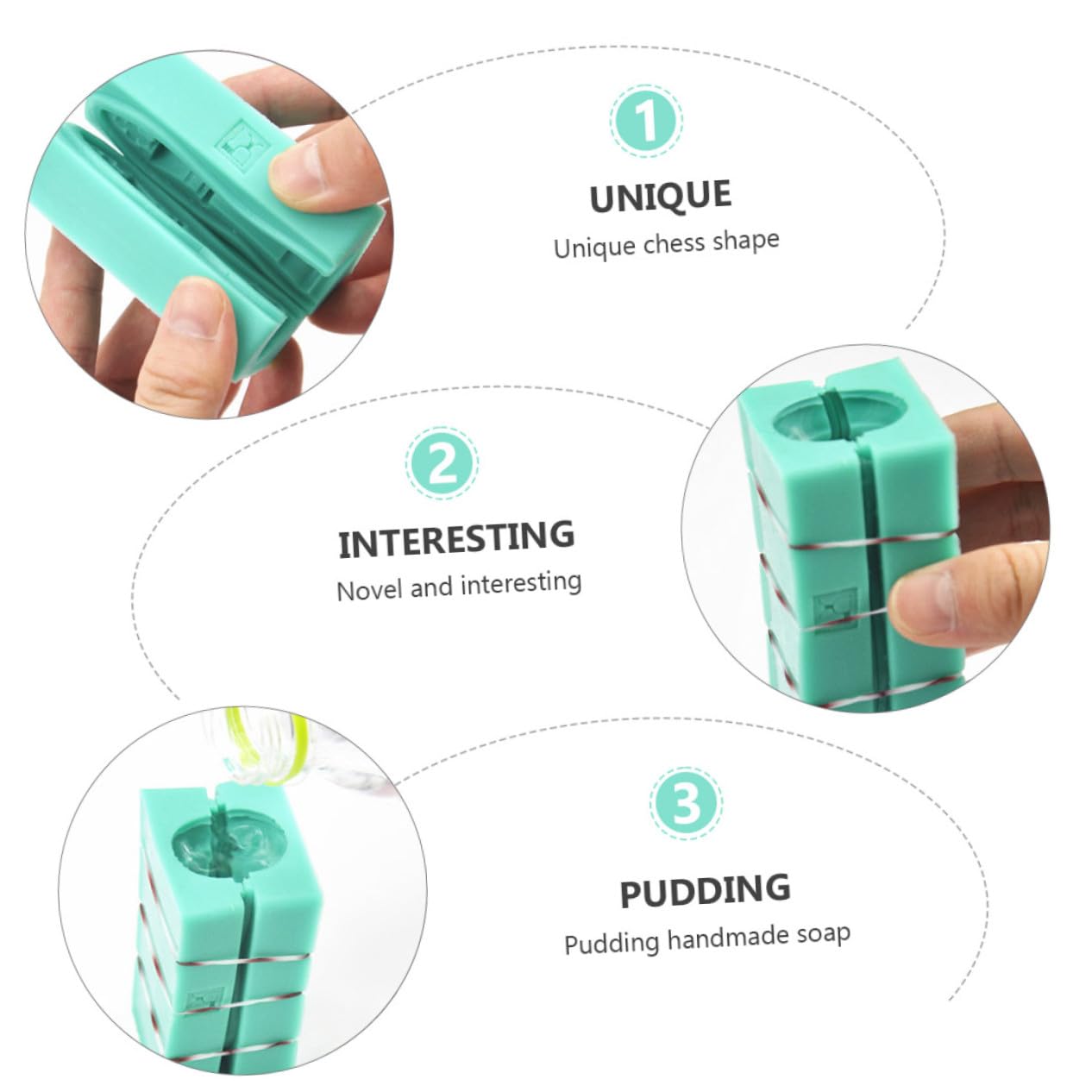 Molde de Silicona 3d para Chocolate de Ajedrez, 12 Piezas | Verde, Flexible y Fácil de Limpiar, Diseño Creativo para Hornear Fondant y Tartas
