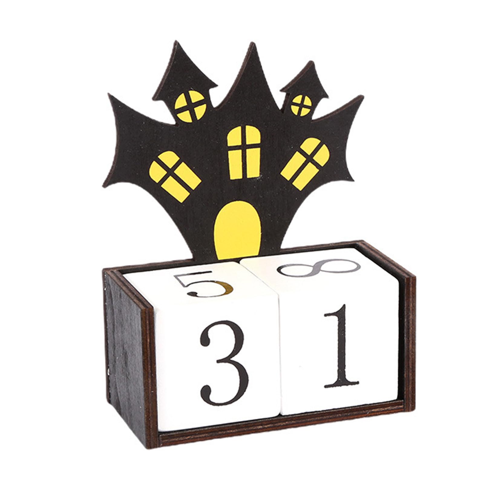 Buxuaaaa Festival Halloweens Countdown Decoration Wood Calendar for Party Planning and Enthusiasts Easy to Use and Portable Halloweens Party Decorations