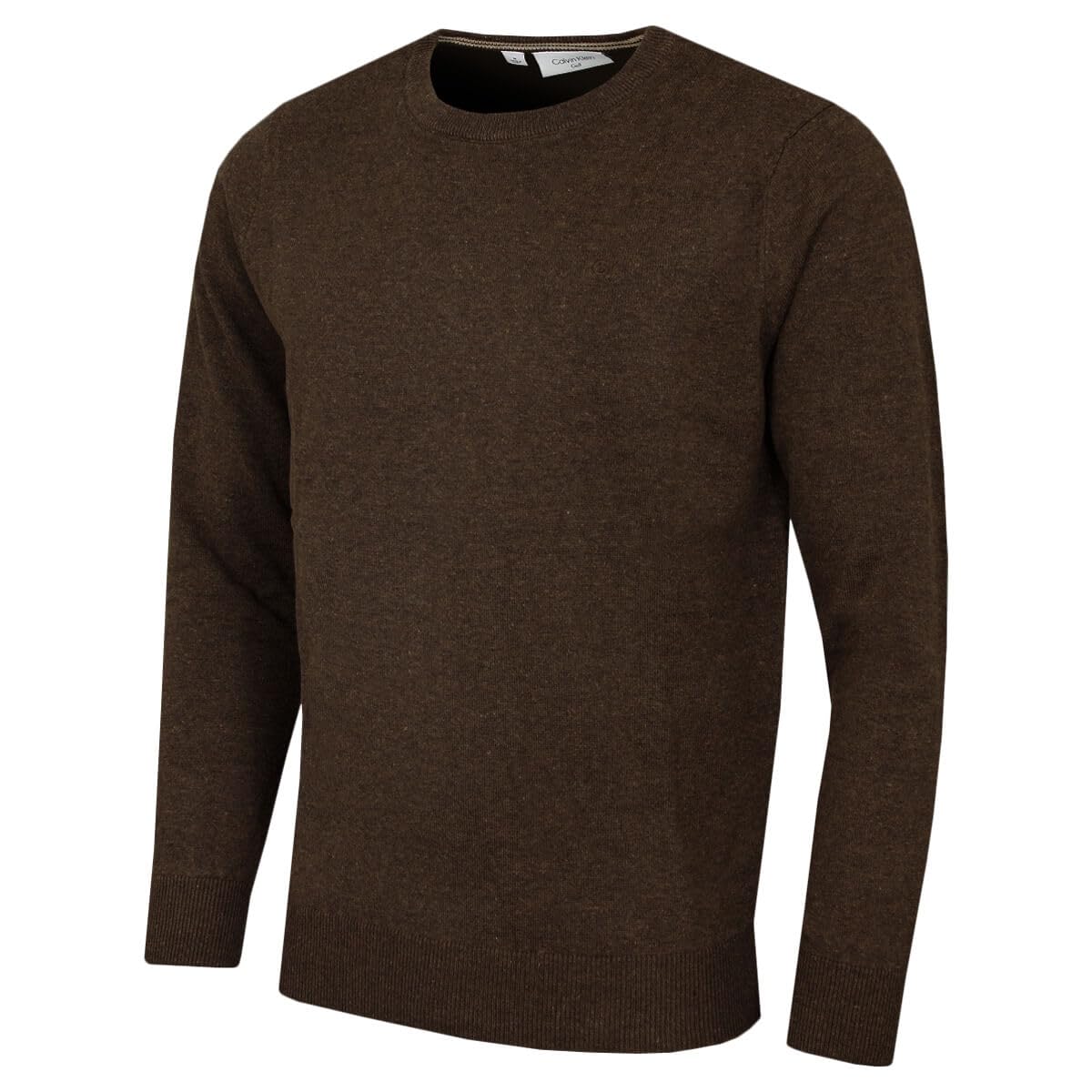 Calvin Klein Mens Crew Neck Cotton Sweater - Peat - XXL