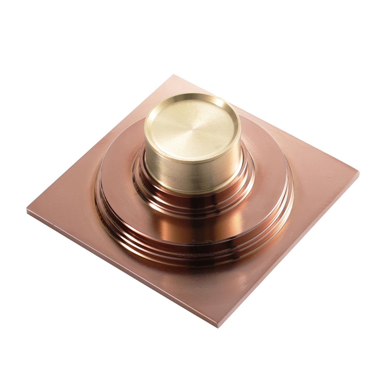 desagüe de Suelo, Brass Square Floor Drain Large 100 * 100MM with Removable Cover Stainless Steel Black
