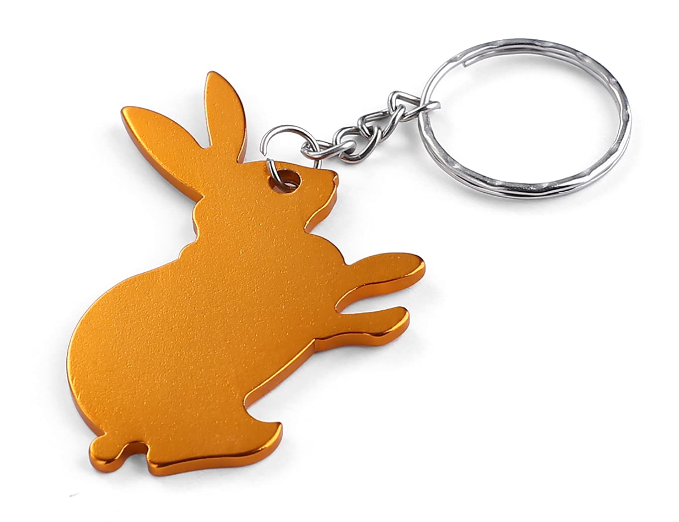 Komonee Boys Gold Rabbit Metal Key Chain Bunny Key Ring Cottontail Keychain Keyring