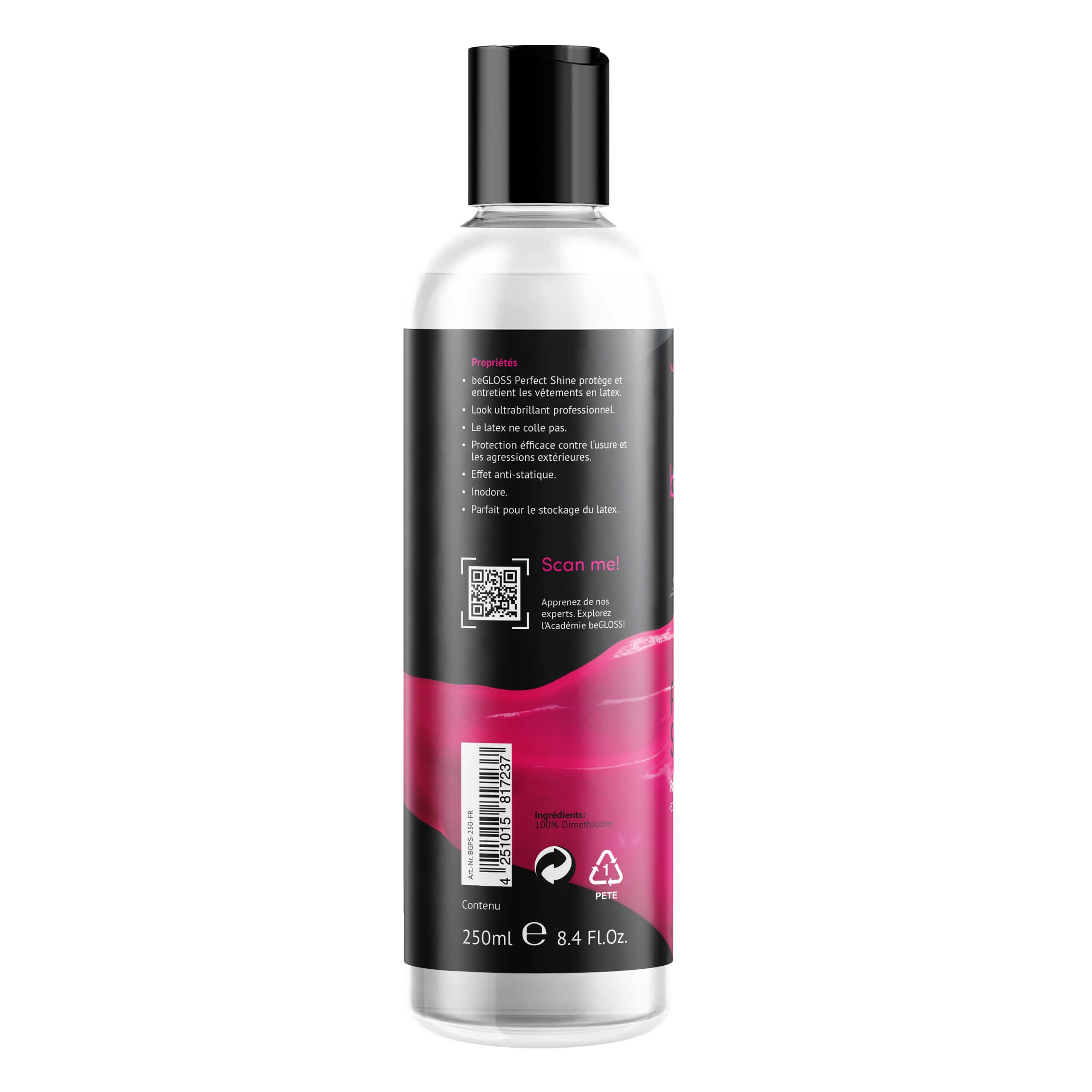 Latex Care SET 250 - Perfect SHINE-Latex Polish - Easy GLIDE-Latex Dressing AID Spécial WASH LATEX-Détergent spécial