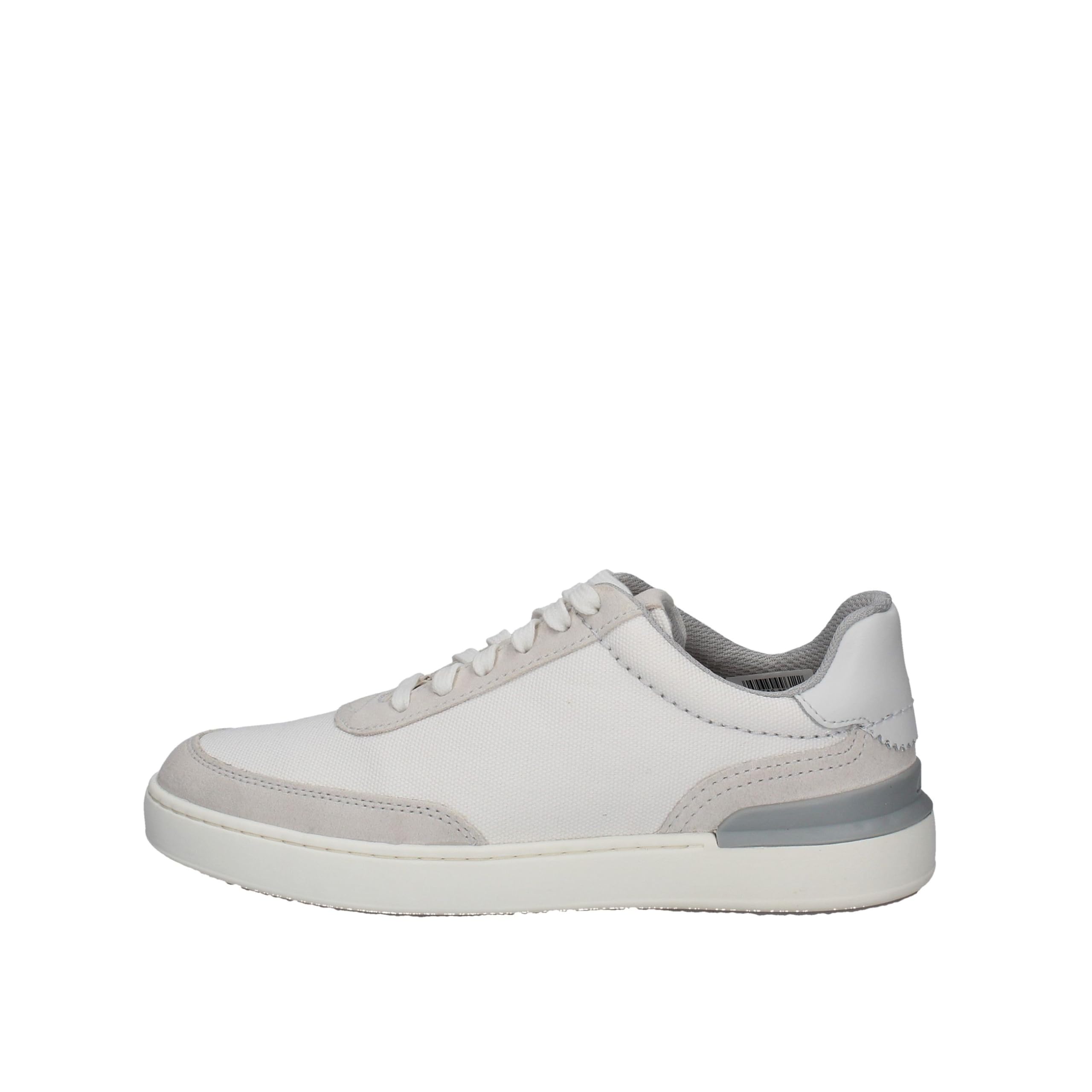 Clarks Men's Courtlite Tor Basketball, White Canvas, 8 UK