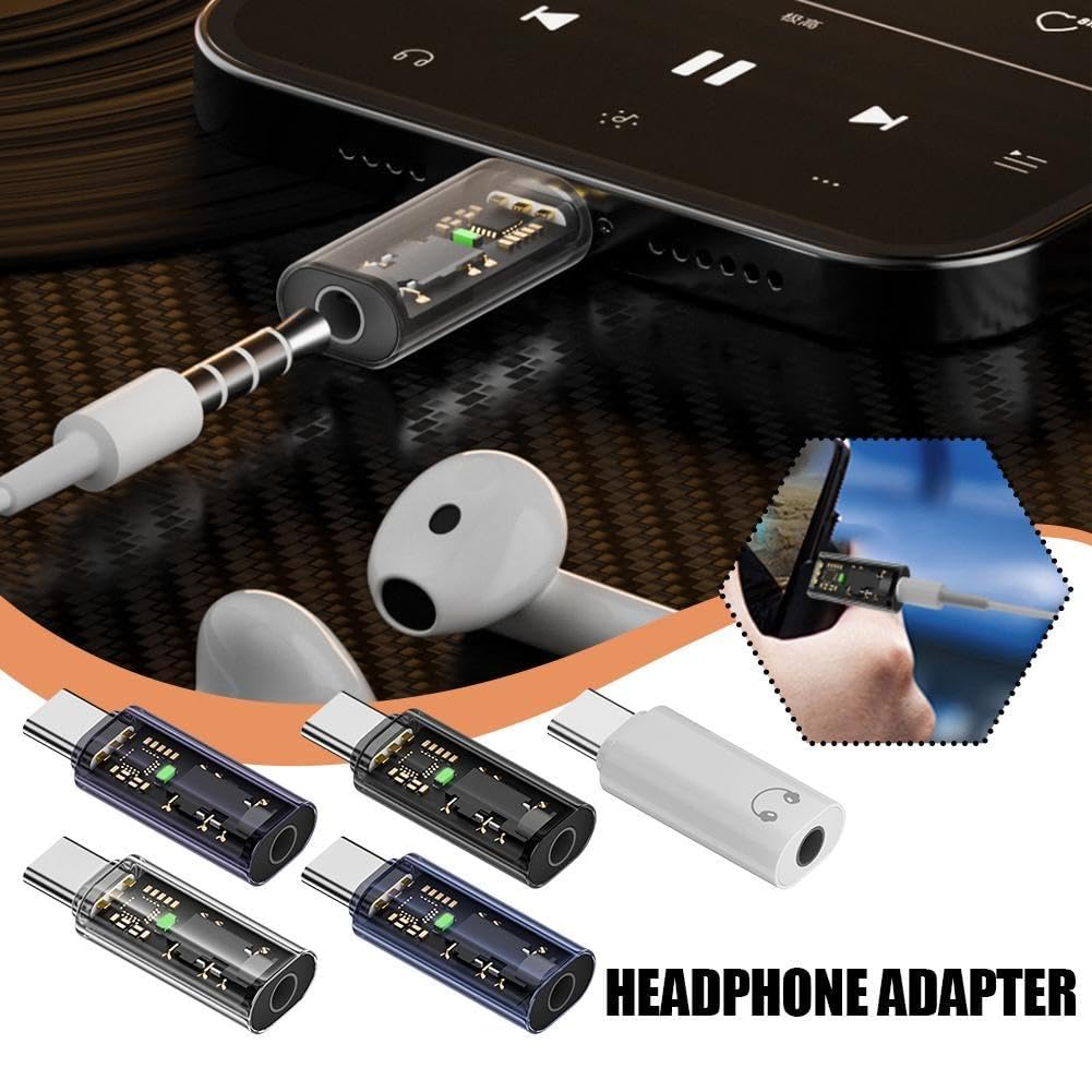 Adattatore da USB-C a Jack 3,5 mm Audio AUX per Cuffie