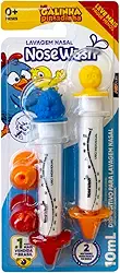 Seringa de Lavagem Nasal NoseWash para Bebês e Crianças, Limpador de Nariz, Alivia Alergias e Congestão Nasal -Pack Duplo