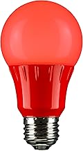 Sunlite 40454 LED A19 Colored Light Bulb, 3 Watts (25w Equivalent), E26 Medium Base, Non-Dimmable, UL Listed, Party Decoration, Holiday Lighting, 3 Count, Red