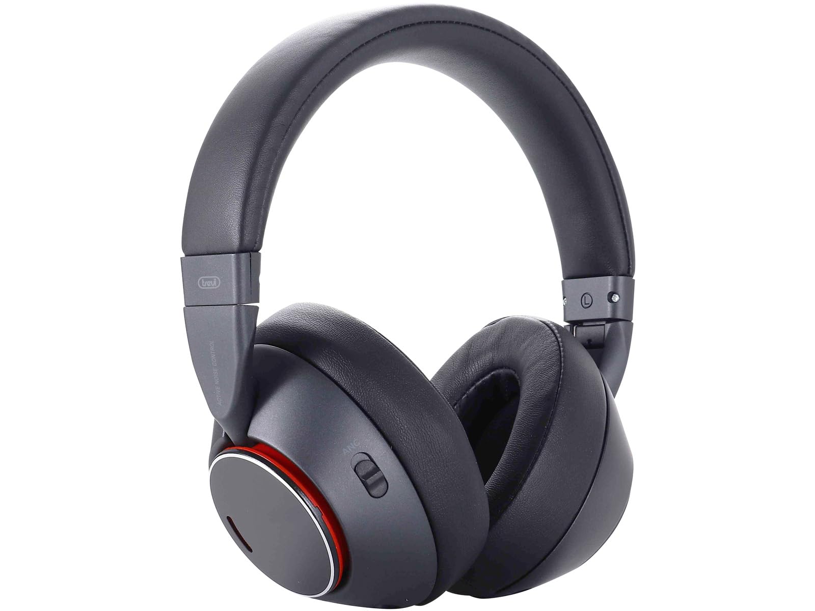Trevi DJ 12E90 ANC Casque DJ Hi-FI Bluetooth avec Circuit ANC pour réduction du Bruit extérieur, Coussinets Confortables en Cuir Souple, Bandeau réglable, autonomie Environ 25 Heures