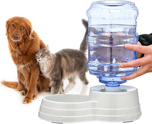 Dispensador automático de agua para perros y gatos de gran capacidad de 6 L, dispensador de agua para mascotas, botella de fuente de agua de