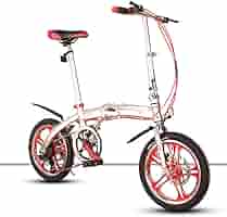 Amazon | ミニ自転車折りたたみ自転車、一輪可変速超軽量