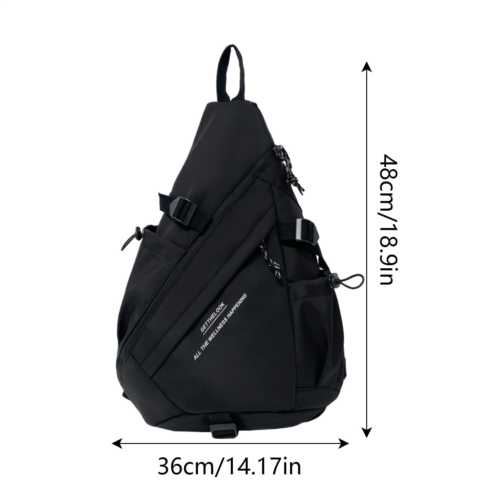 Sling Bag for Women, Casual Pack for Students, Stylish Sports Chest, Trendy Everyday Companion, Large Capacity Sling Daypack for Camping Hiking Fitness Use 14.17x5.51x18.9in