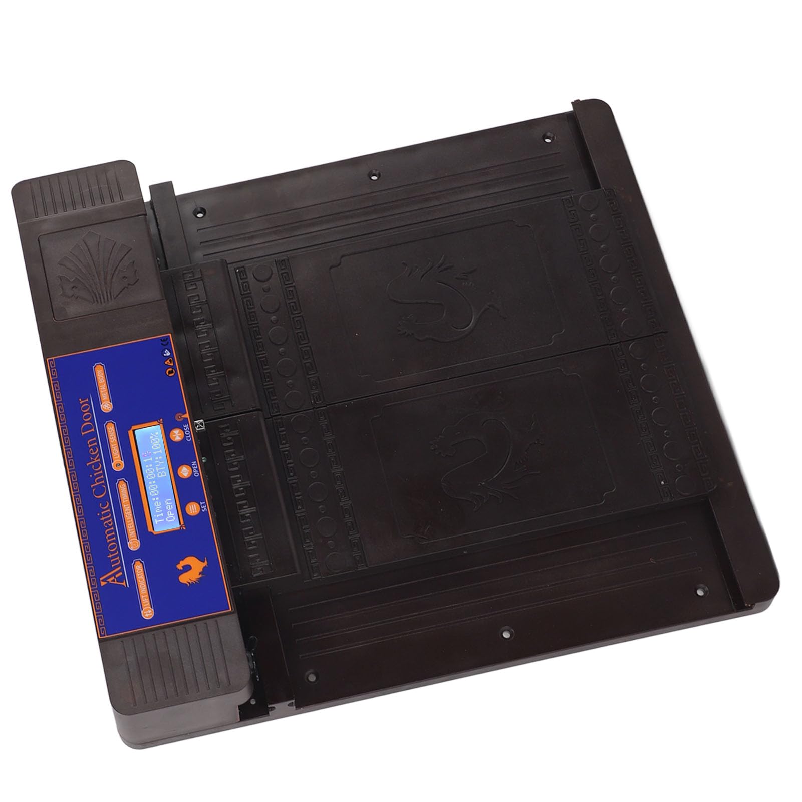 Control Remoto para Puerta de Gallinero, Alarma de Batería Baja, Sensor de Luz, Abridor de Puerta para Gallinero, Resistente a la Intemperie para Patio Trasero (Marron Oscuro)