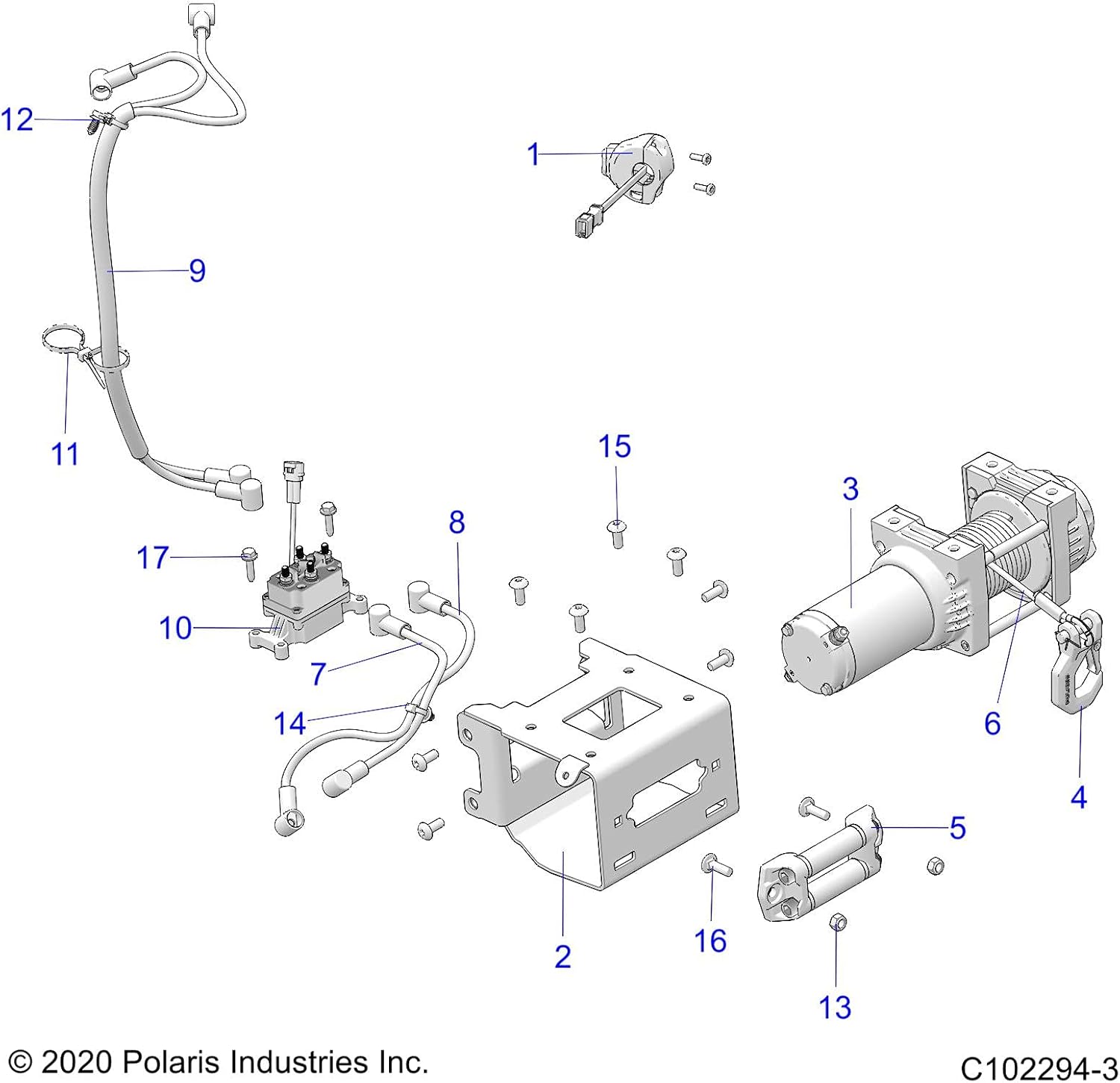 Polaris 4013468-300 Cable-Winch Yellow 6 GA 300MM Sportsman 1000 570 850 XP