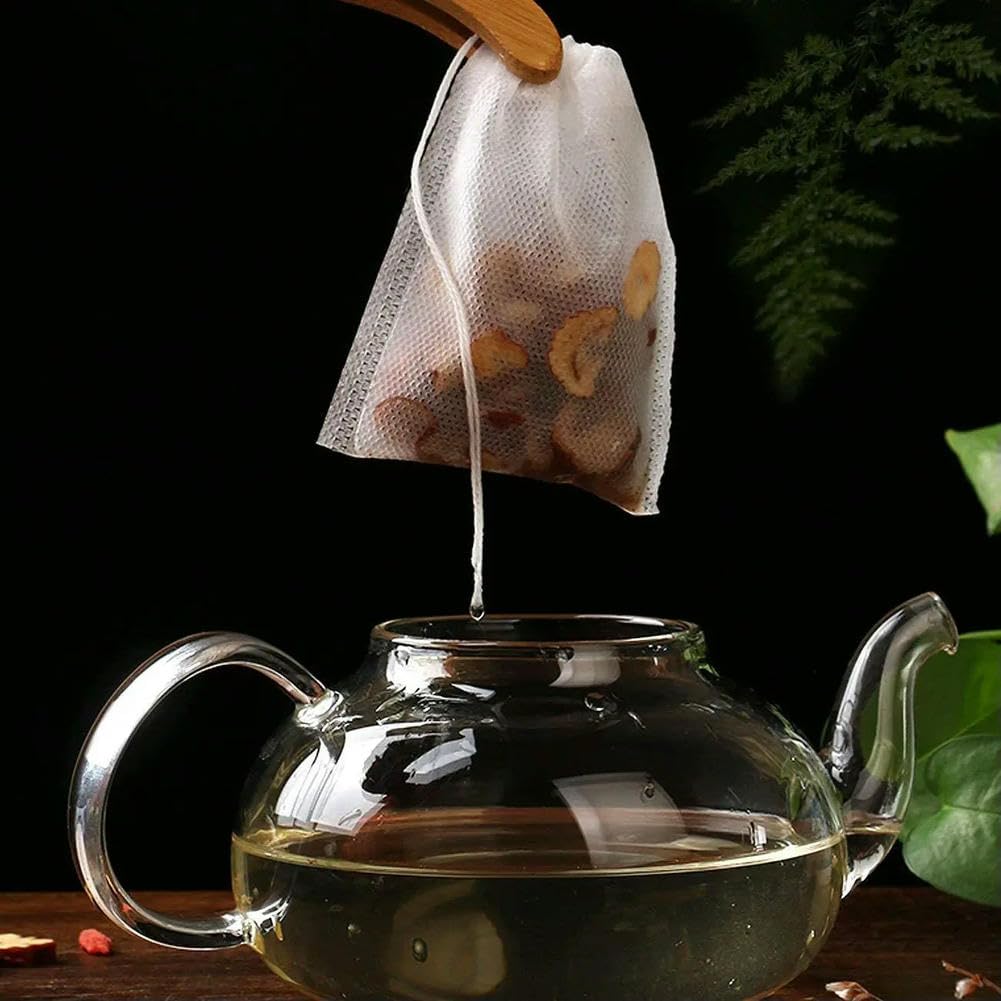 1000/2000 Pezzi di bustine di tè di Carta Filtro bustine di tè monouso per infusore di tè Sfuso bustine di tè di caffè bustine di tè vuote con spago Sigillo guaritore