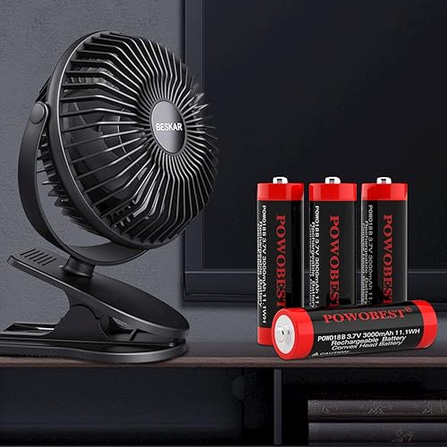 Miniatura 5 de Funda de batería NiMH y NO: 1818-666-888B, baterías recargables NiMH de 3.7 V 3000 mAh para linternas, faros, timbres de puerta, ventilador de mano,