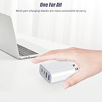 Vista 7 de Bloque de carga rápida USB, adaptador de carga de 4 puertos de 40 W para iPhone Dual USB C, cargador rápido multipuerto tipo C para iPhone 17/17