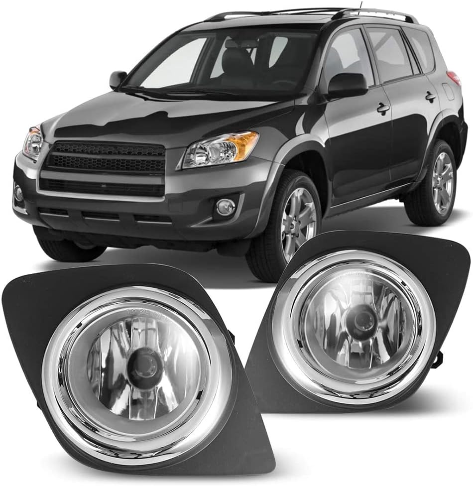 Winjet OEM Series for [2009 2010 2011 2012 Toyota RAV4] Driving Fog Lights + Switch + Wiring Kit