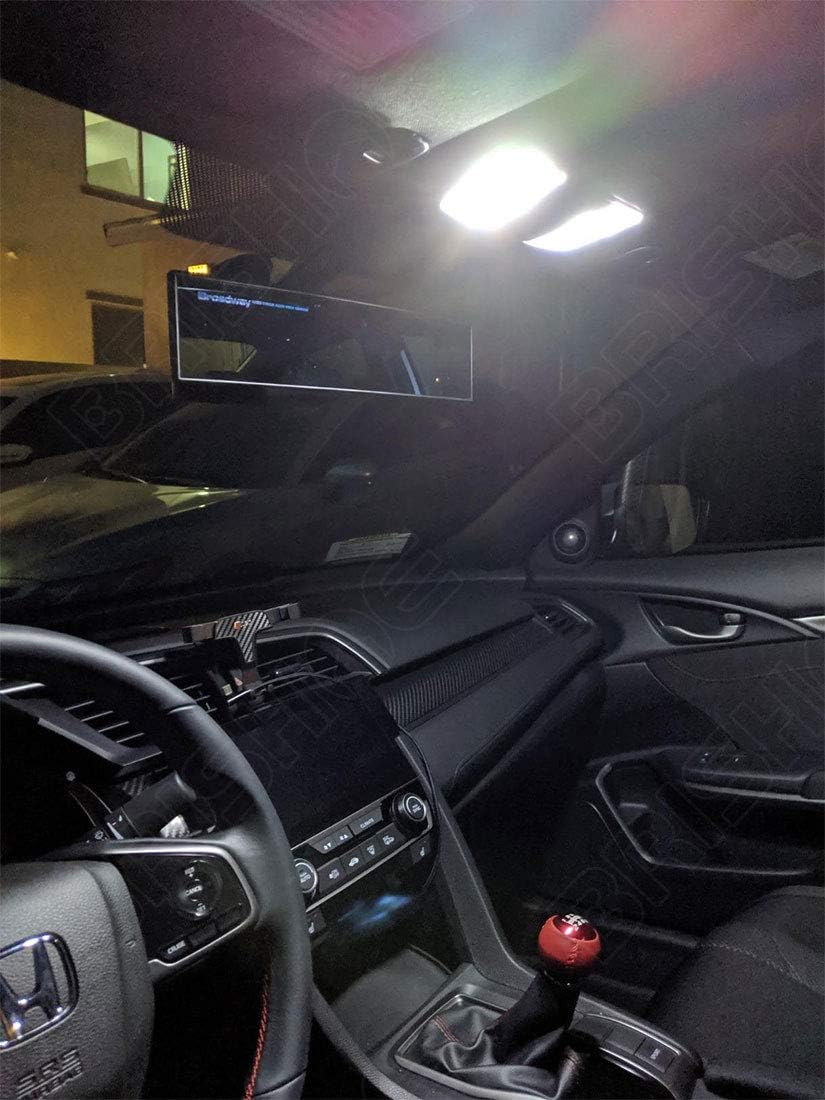 White LED Interior Lights Kit for Honda Odyssey 2005 2006 2007 2008 2009 2010 Super Bright 6000K LED Interior Light Bulbs Package + License Plate Lights and Install Tool