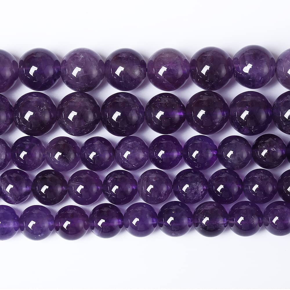 180 cuentas redondas de cuarzo de cristal púrpura 5A de 4 mm de amatista natural para hacer joyas, pulseras, collares, 2 hebras de 32 pulgadas ZW-A-1022