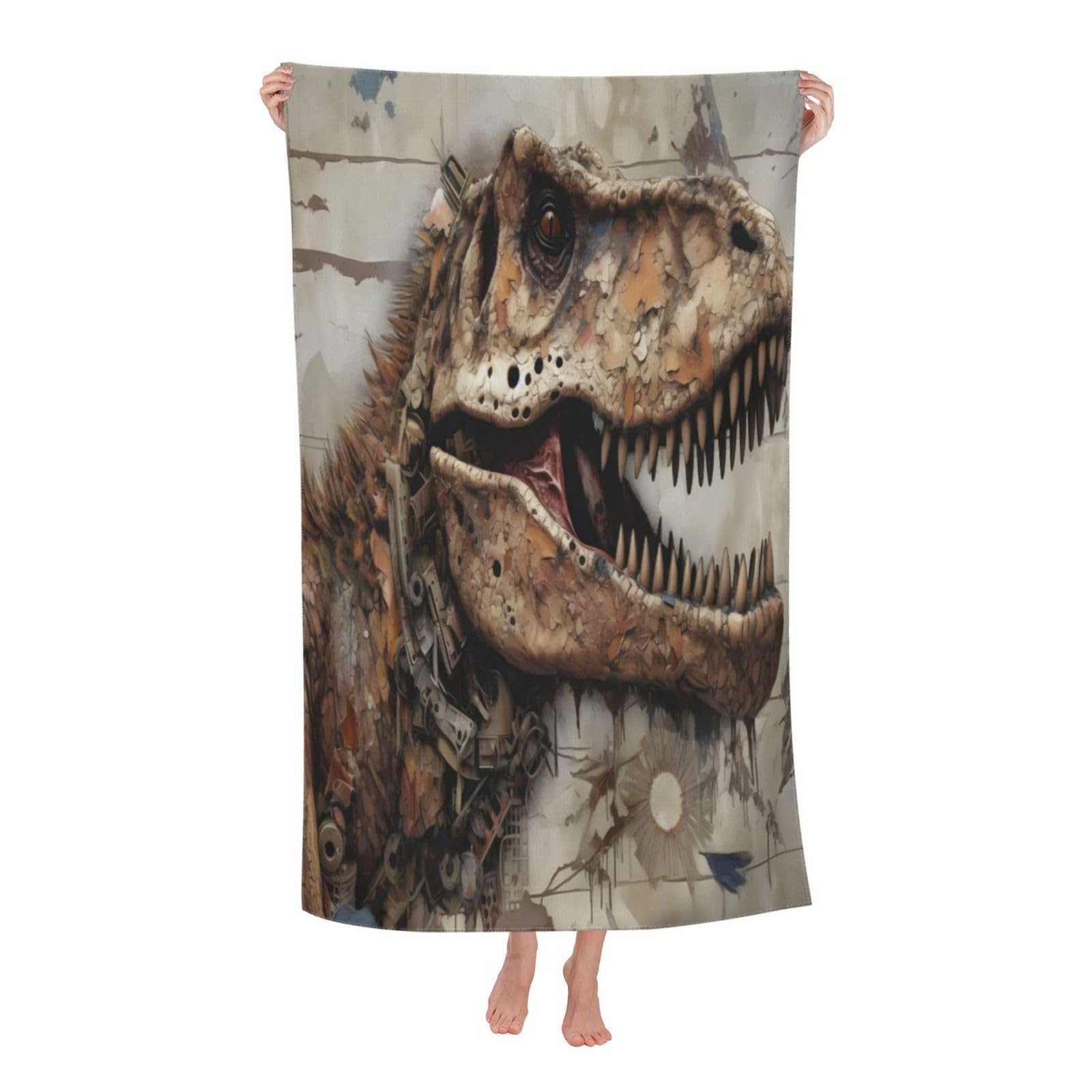 LSRCPD Beach Towels Dinosaur Gym Swimming Sports Yoga For Men Women 80X130Cm