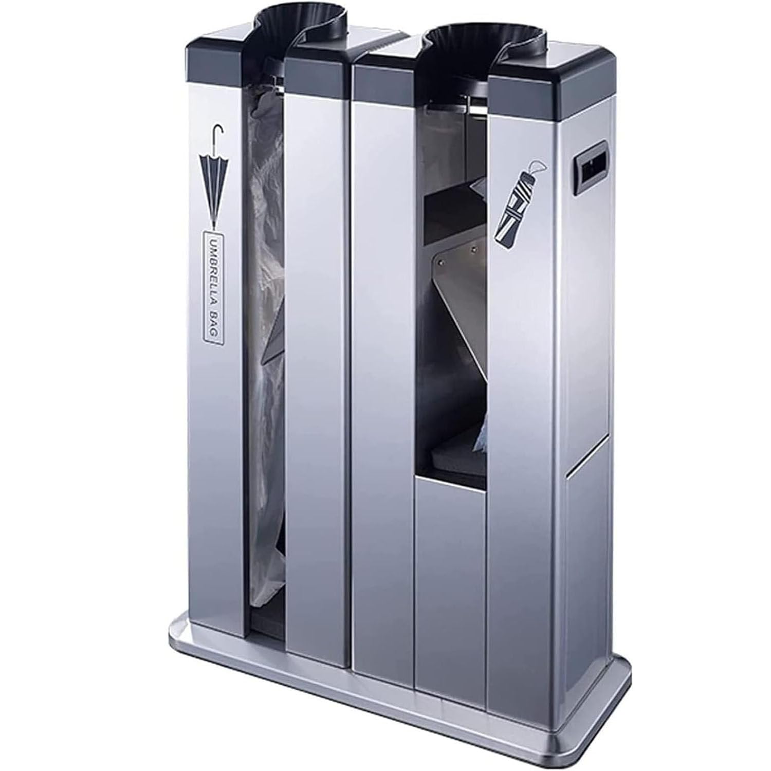 Máquina de embalaje automática de paraguas, soporte comercial para bolsas de paraguas húmedo con 200 bolsas de paraguas, construcción de metal, ideal para un embalaje eficiente