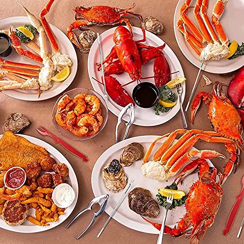 9Pcs Stainless Steel Seafood Tools Set - Crab & Lobster Crackers, Forks, Shell Openers, Nut Crackers - Durable Shellfish Tools for Crab Legs, Shrimp, and Clams