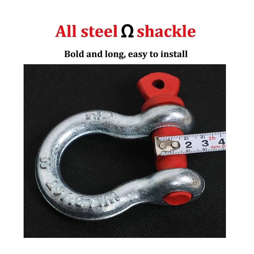 Nylon-Abschleppseil mit Haken, Schwerlast-Bergeseil für Pkw und Fahrzeuge, Tragfähigkeit 22.000 lbs, Abschleppseil für Pkw, LKW, Jeep, ATV, SUV (Weiß, 2,5 m x 5 Tonnen)