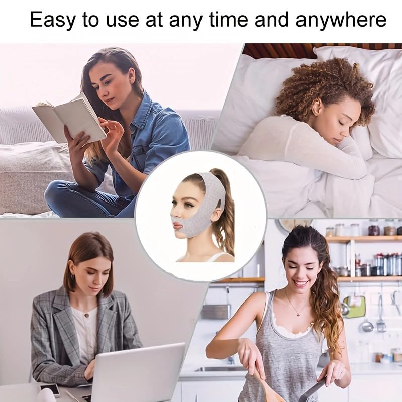 2pc V Line Face Lifting Strap - Chin and Cheek Lifting Bandage for V Face Lift - Sleeping Mask Strap for Women - Gift Idea - Image 3