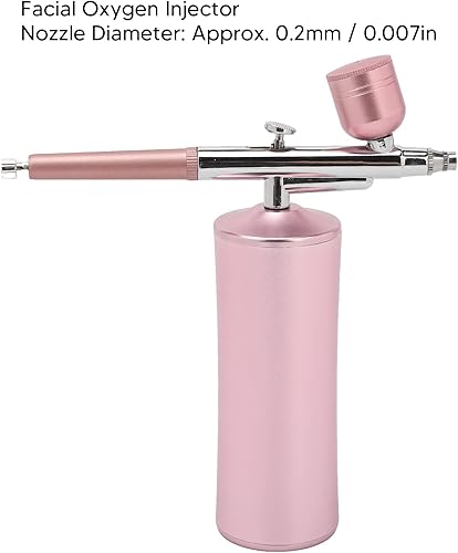 Miniatura 8 de Máquina facial de oxígeno, pulverizador de agua facial de mano recargable por USB con 3 botellas, herramienta para el cuidado de la piel (rosa)