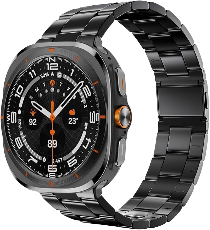 No Tool Titanium Magnetic Bands Compatible with Galaxy Watch 7 Ultra 47mm (2025/2024), No Gap Design Titanium Metal Strap Wristband Accessory for Galaxy Watch 7 Ultra 2 1 47mm