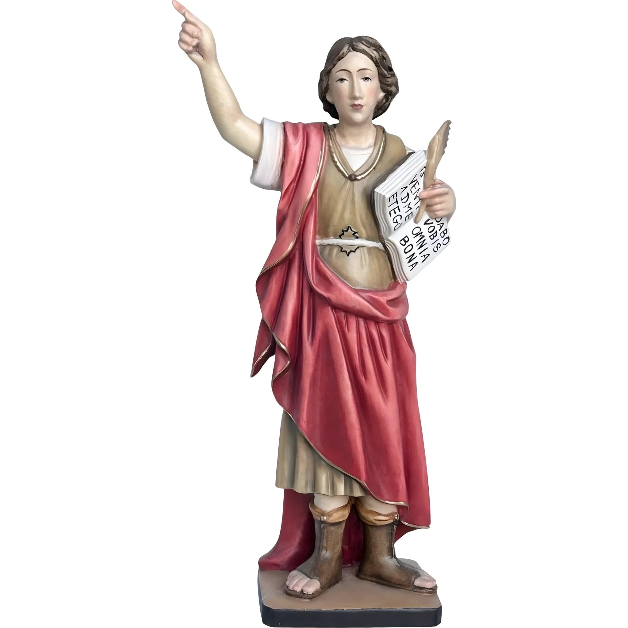 Dolfi | San Pancrazio Carved in Wood 100 cm | Natural Wood in Val Gardena | Nativity Figure