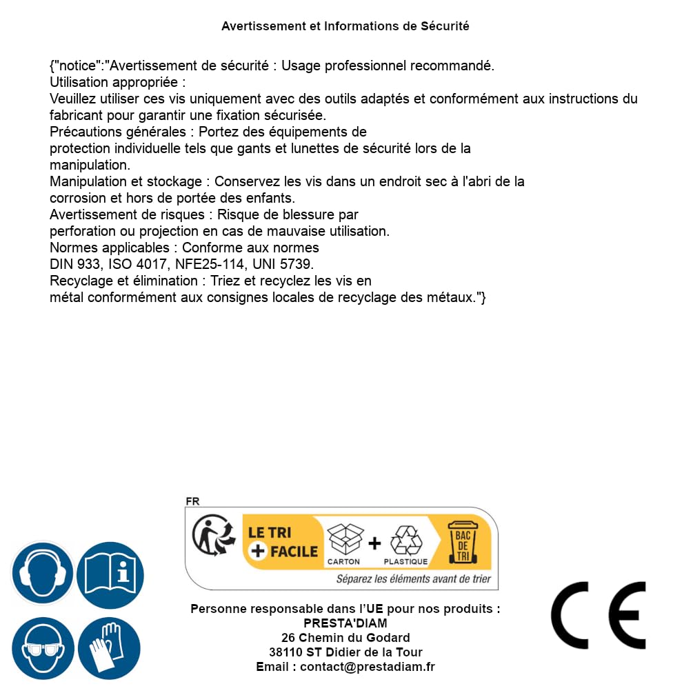 D-Work - Lote de 25 tornillos para metales, cabeza hexagonal (18 x 90 mm, DIN 933, acero inoxidable, A2