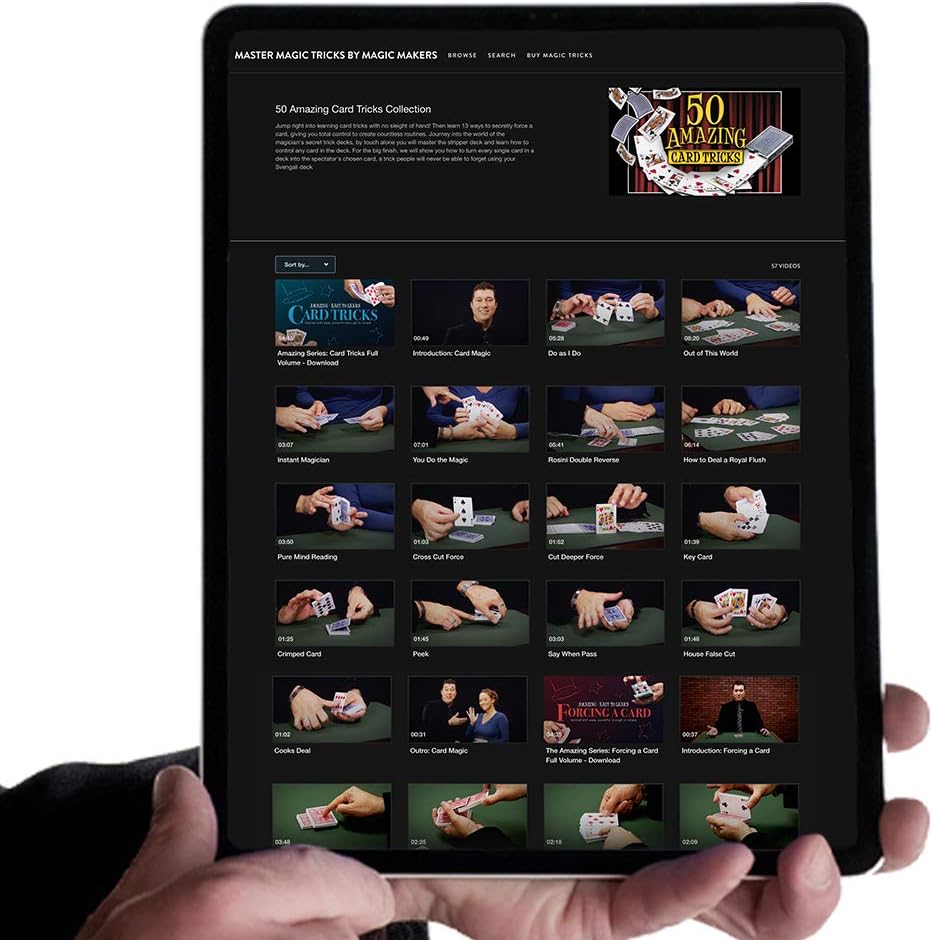 Magic Makers 50 Amazing Card Tricks Kit for All Ages with Trick Decks Included