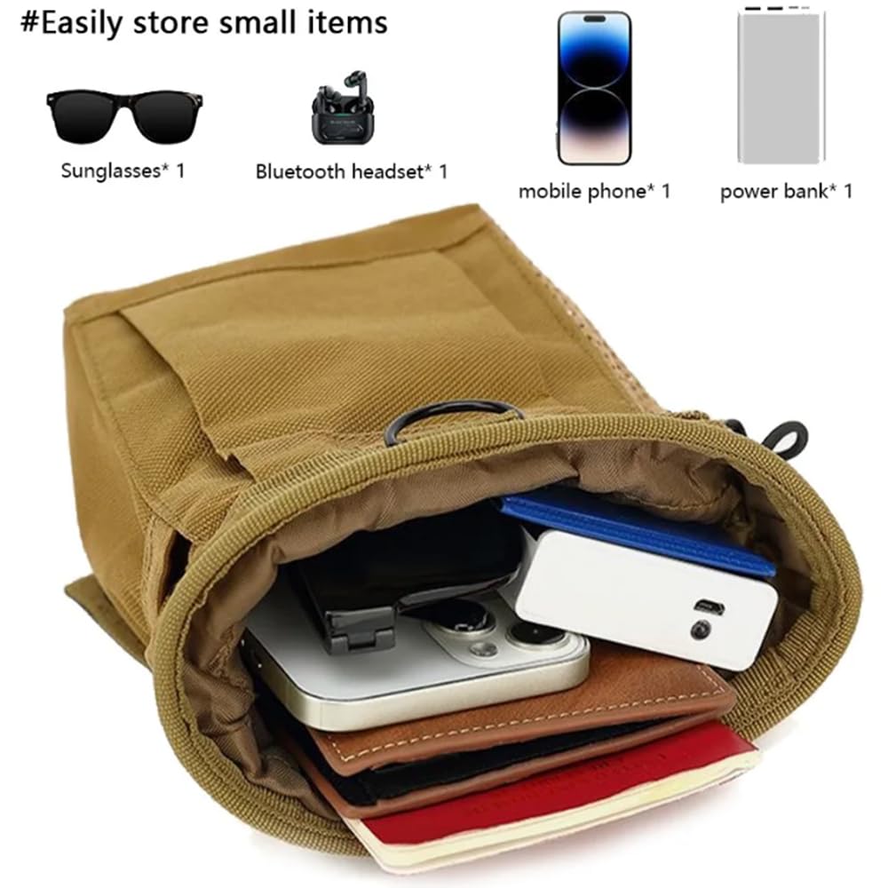 Tactical Molle - Bolsa de basura convertible para airsoft, paintball y caza, bolsa de recuperación de cargador ajustable con anillo en D y Grimlock — view 3