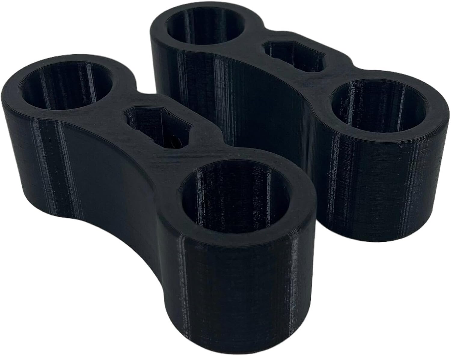 Dual Pipe Pole Rod Holder Mount for Milwaukee Packout Black