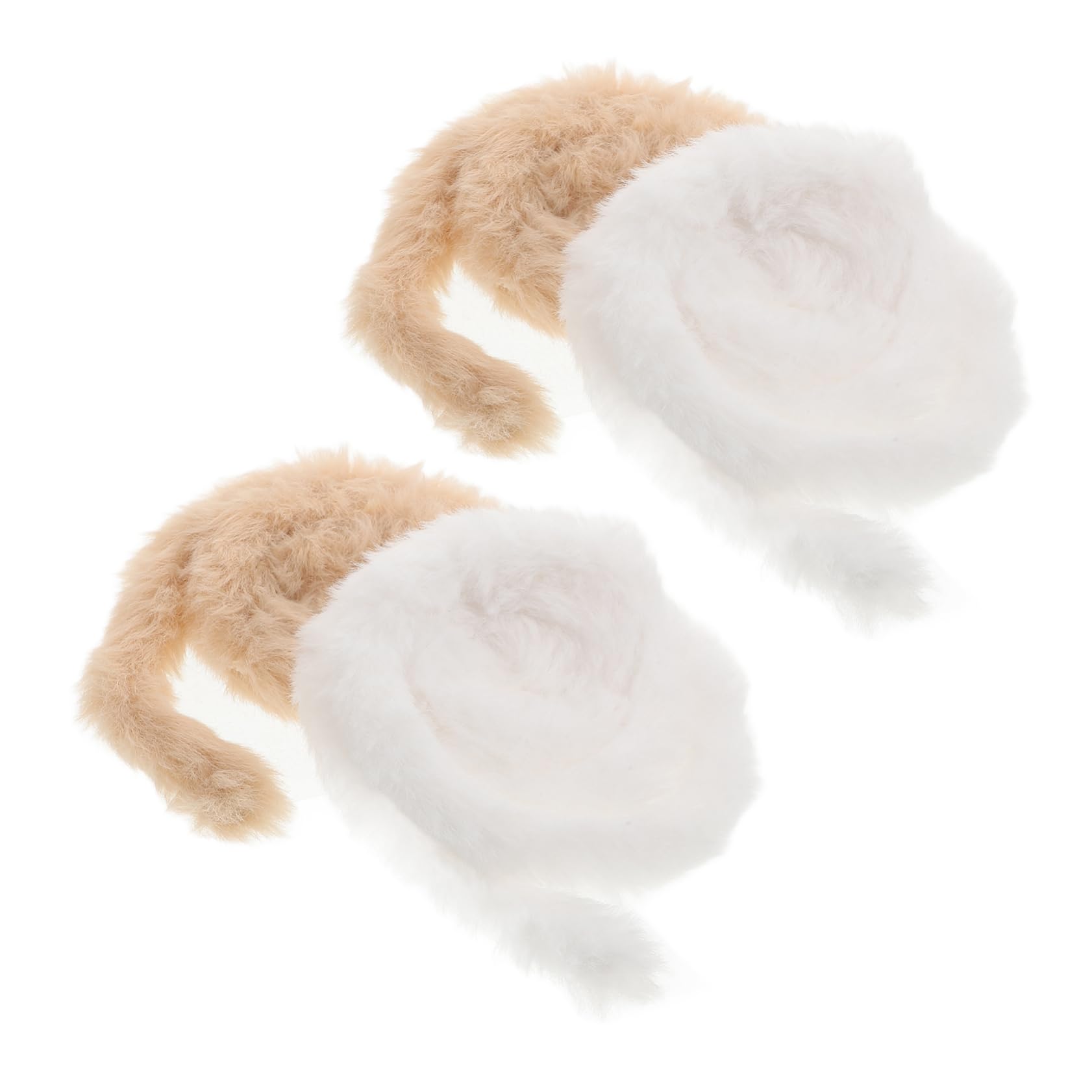 Abaodam 4pcs Thick Fluffy Fuzzy Sticks for Crafts White and Grey Chenille Stems Versatile Twisted Pipe Cleaners for Decor and Adorable Dog Craft Projects