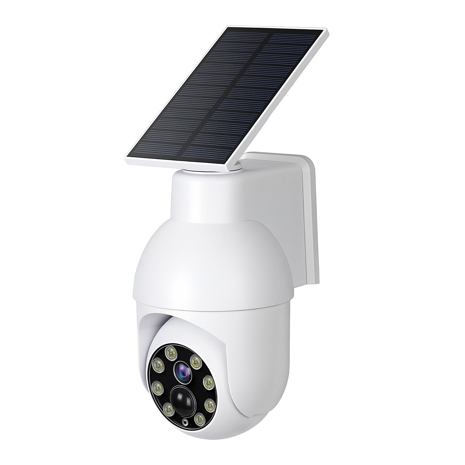 ERWEY Caméra factice solaire avec capteur et lumière rouge clignotante - Caméra de surveillance factice - Étanche IP54 - Pour intérieur et extérieur