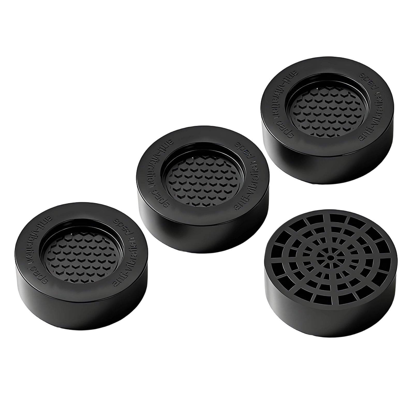 NVOQILIN 4Pcs Washing Machine Anti Vibrations Pad Washer NonSlip Washer Vibrations Feet Pad Round Furniture Foot Pads Enduring Round Furniture Foot