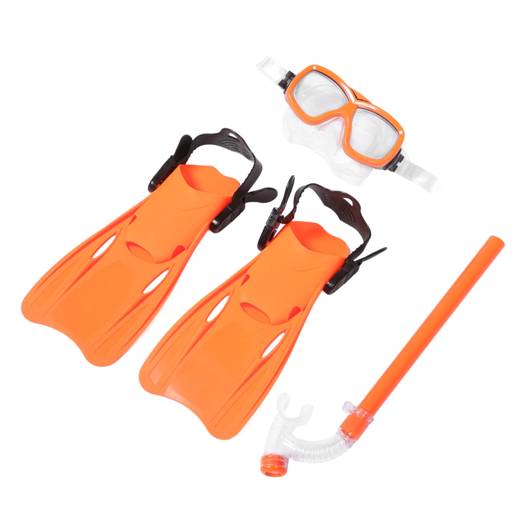 NULYLU Portable Snorkeling Gear Set Snorkel Mask Snorkel and Fins for Adults Boys and Girls