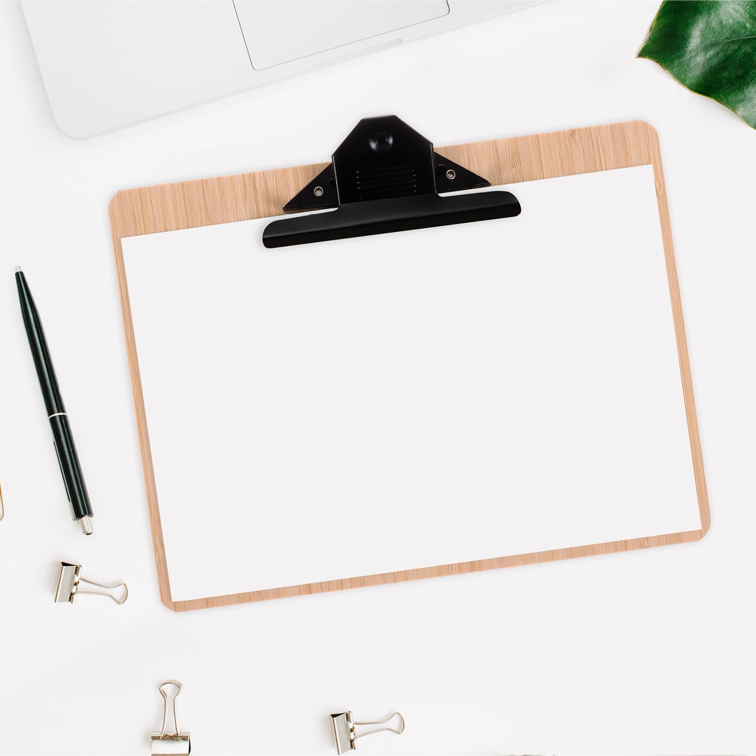 Image secondaire de Presse-papiers en Bambou Europel A4 avec Clip Métallique