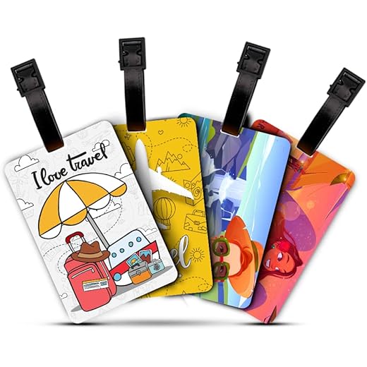 ERRECOM 3D ID Label Tags Set of 4