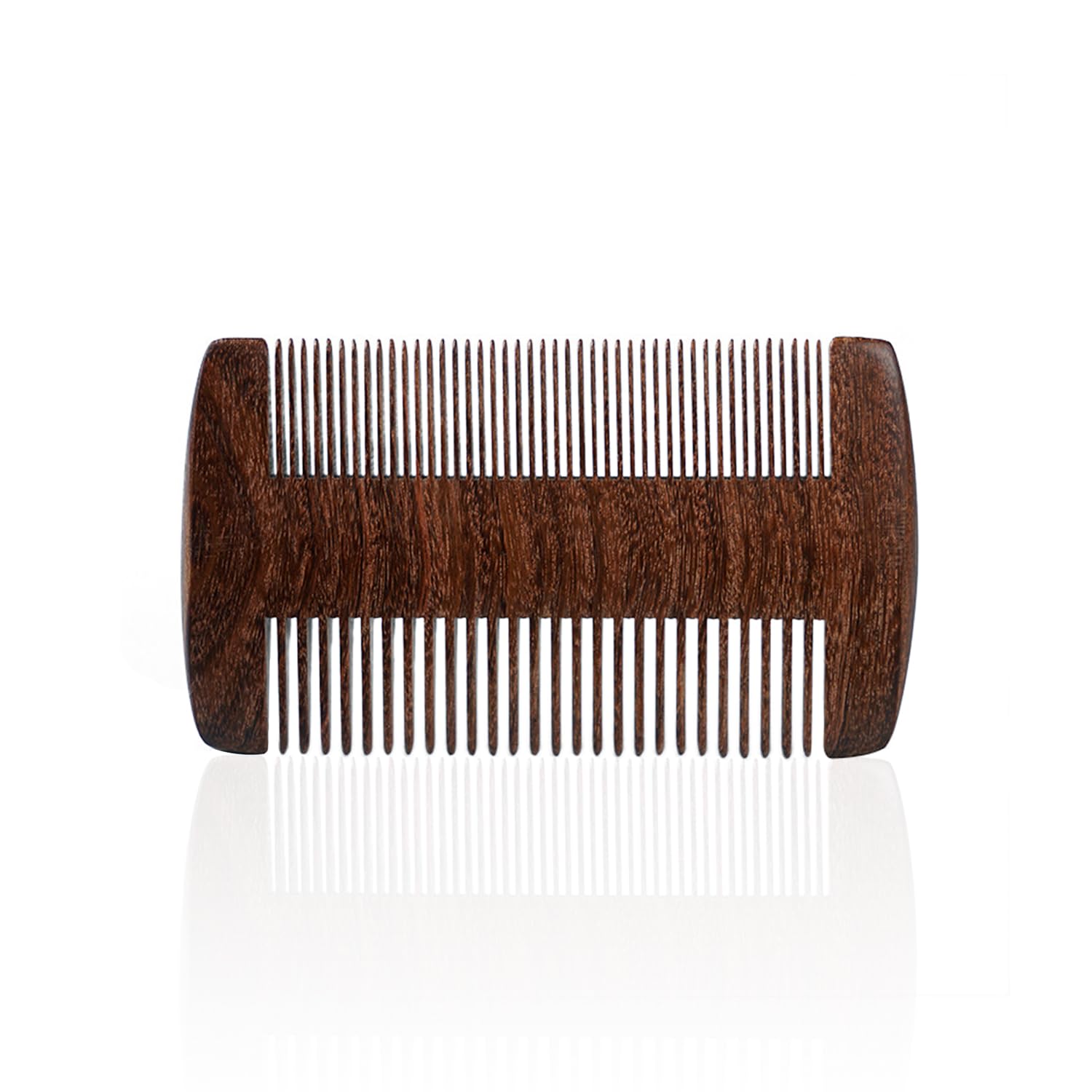 1 peine de doble cara, peine para barba de madera, peine para alisar el cabello, peine fino para barba, peine de viaje portátil, peine de dientes finos, peine de poeta de doble cara