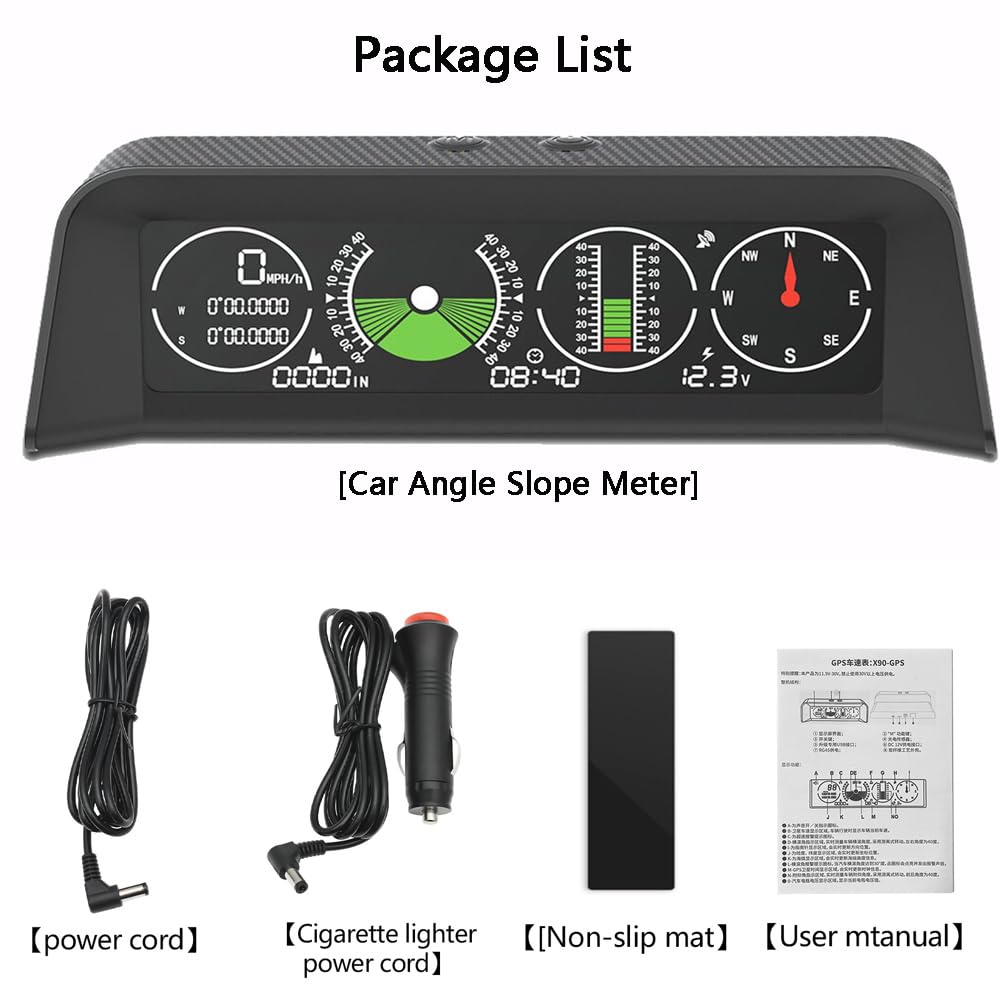 Snapklik.com : Car Inclinometer Level Tilt Gauge Digital Inclinometer ...