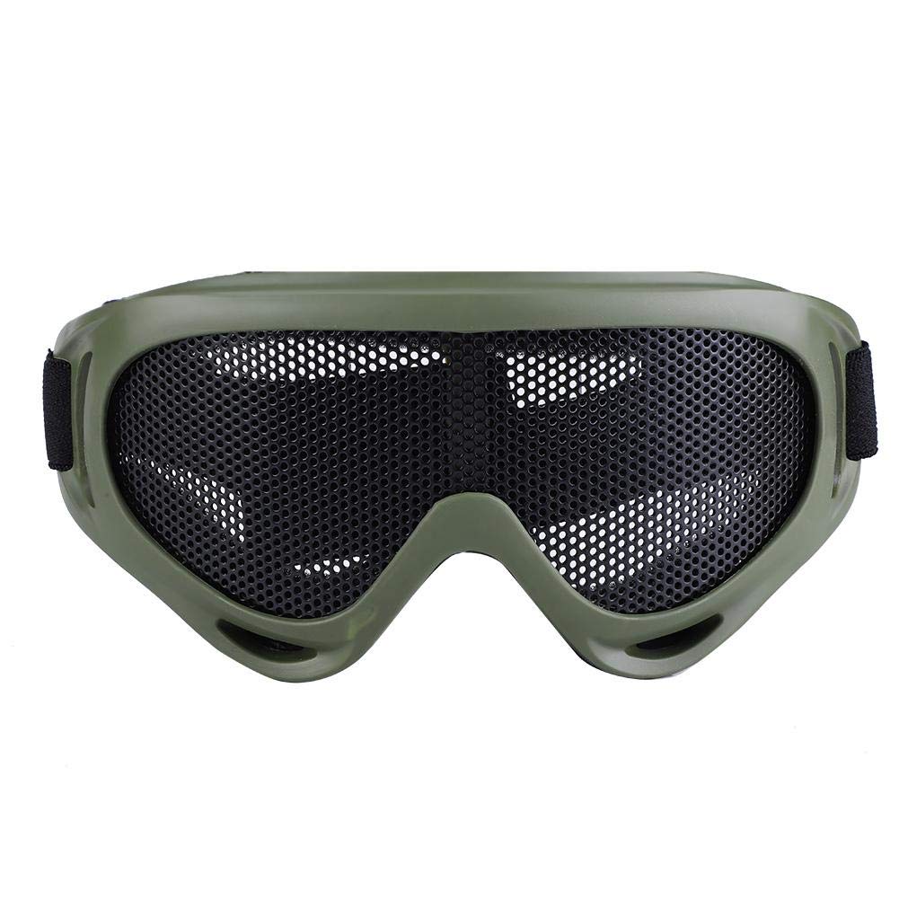 Tbest Occhiali da tiro tattici, occhiali da sole in metallo Airsoft Occhiali da sole tattici Occhiali in acciaio Occhiali da sole a metà viso per lo sport all'aria aperta(Colore dell'esercito)