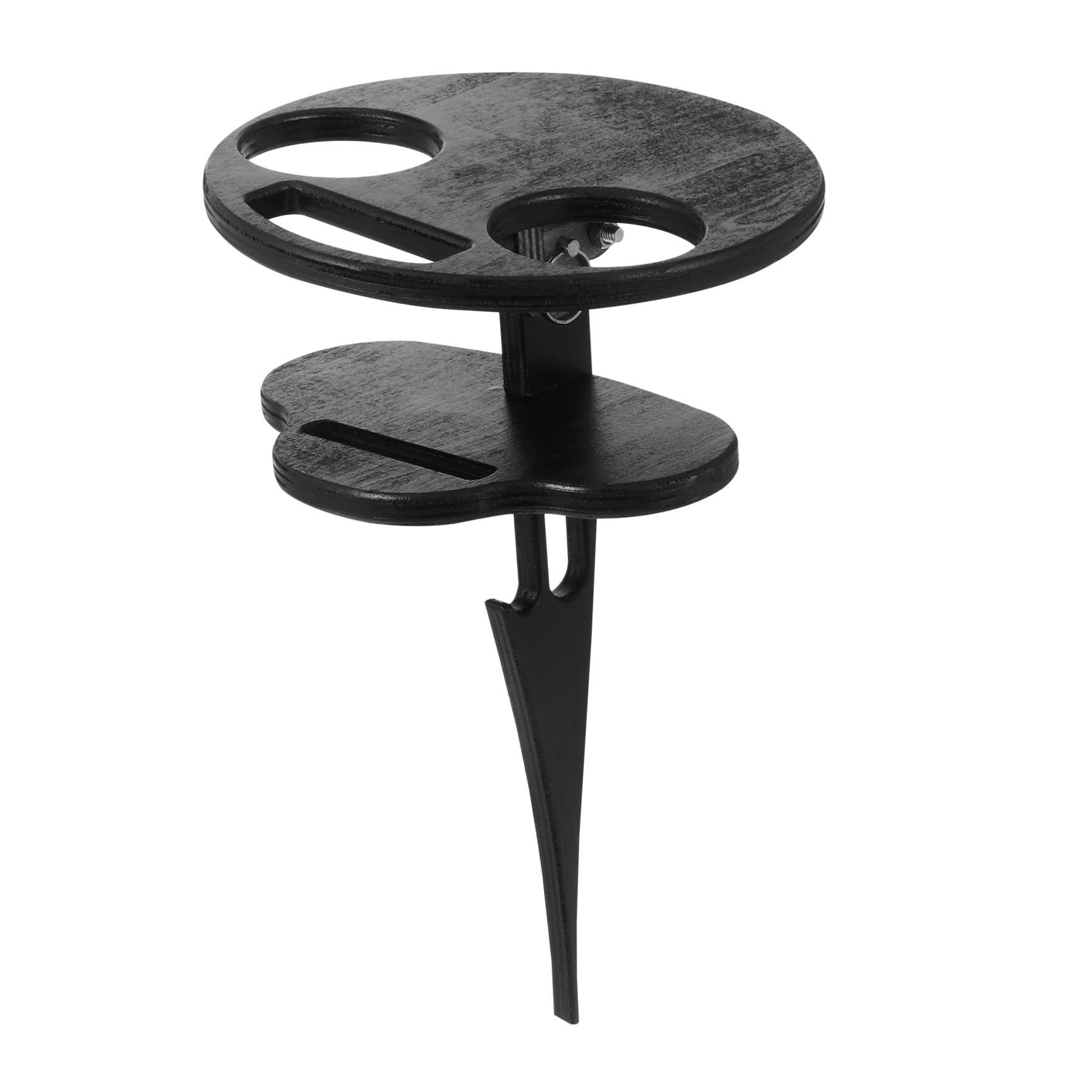 Table vin extérieure double couche portable petite table ronde jardin