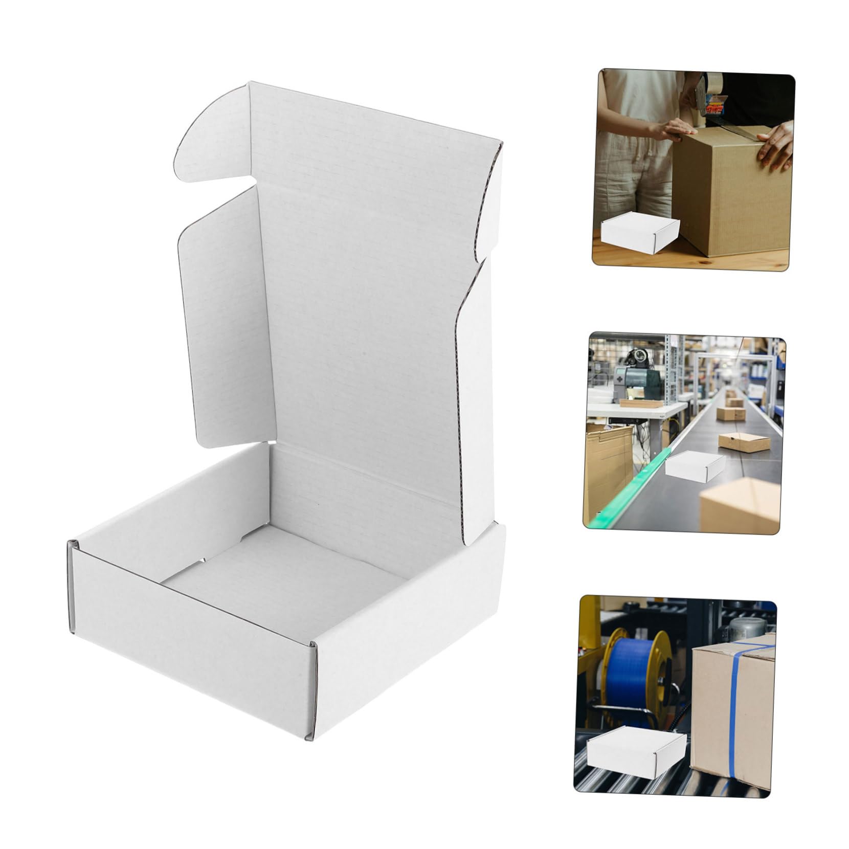 20 Pezzi Scatole Bianche Cartone Ultra Resistente Scatole Spedizione Facili Montare per Piccole Imprese per Spedizione e Trasloco
