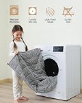 Mr. Sandman Weighted Blanket, Minky Dots and Cooling Microfiber Heavy Blanket, Soft and Cozy Weighted Throw for Sleeping and Calm,36 x 48in, 3lbs, Grey