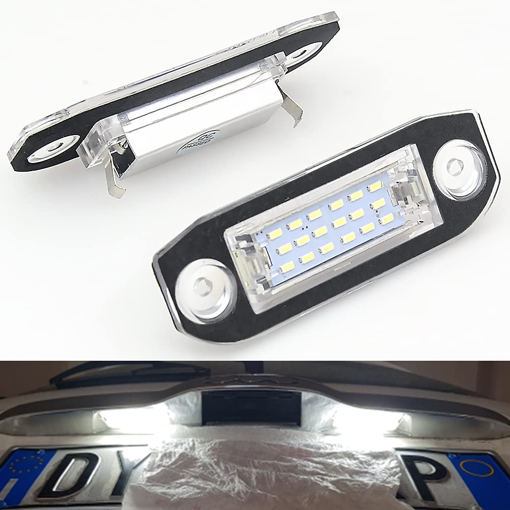 Biała lampa stylizacyjna samochodowa do numerów oświetlenie tablicy rejestracyjnej 2 szt. Canbus LED do Volvo S80 XC90 S40 V60 XC60 S60 C70 V50 XC70 V70