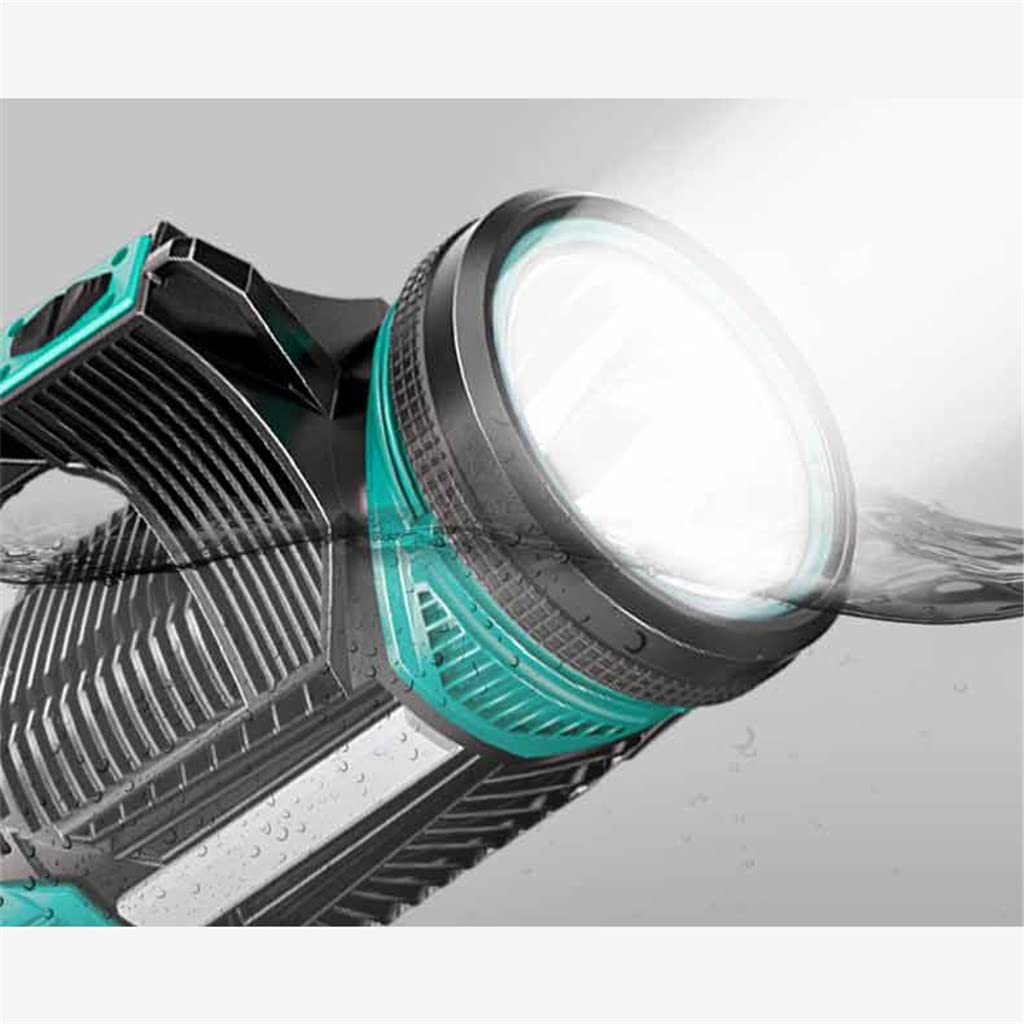 Lampe de Poche d'Urgence Lumière Forte Rechargeable Extérieur Super Lumineux Multifonction Durable Longue Durée de Vie de la Batterie Projecteur (Couleur : A Taille : 23 * 12 * 16cm) (Couleur : A, Tai
