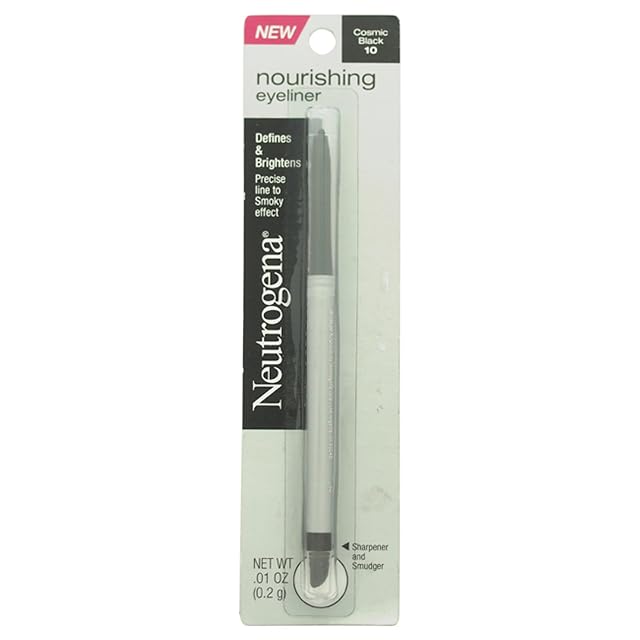 Neutrogena Nourishing Eyeliner Pencil Built-in Sharpener for Precise Application and Smudger for Soft Smokey Look Luminous Nonfading and