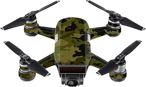 MightySkins Skin compatible con DJI Spark Mini - Camuflaje verde  Funda protectora de vinilo duradera y única  Fácil de aplicar, quitar y cambiar de